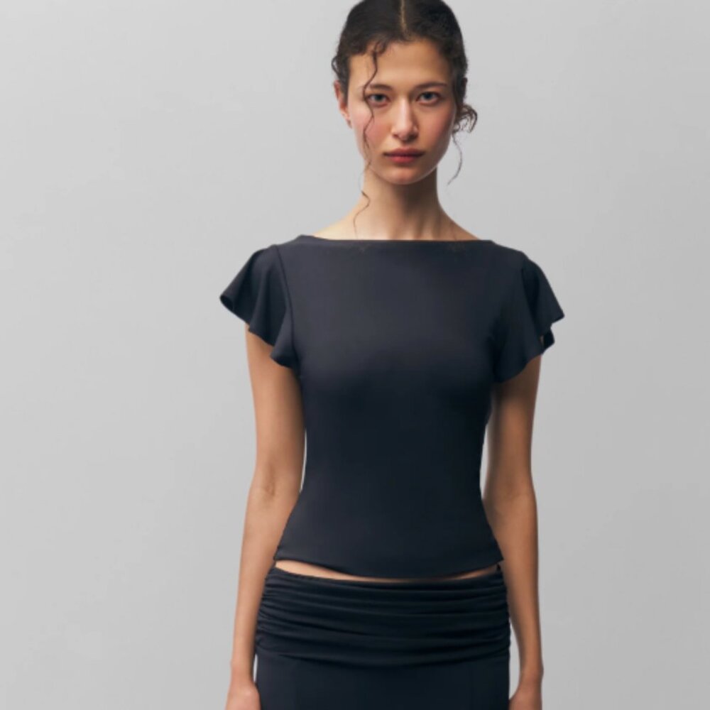 Danielle Giuzio Soffiano Top in Black